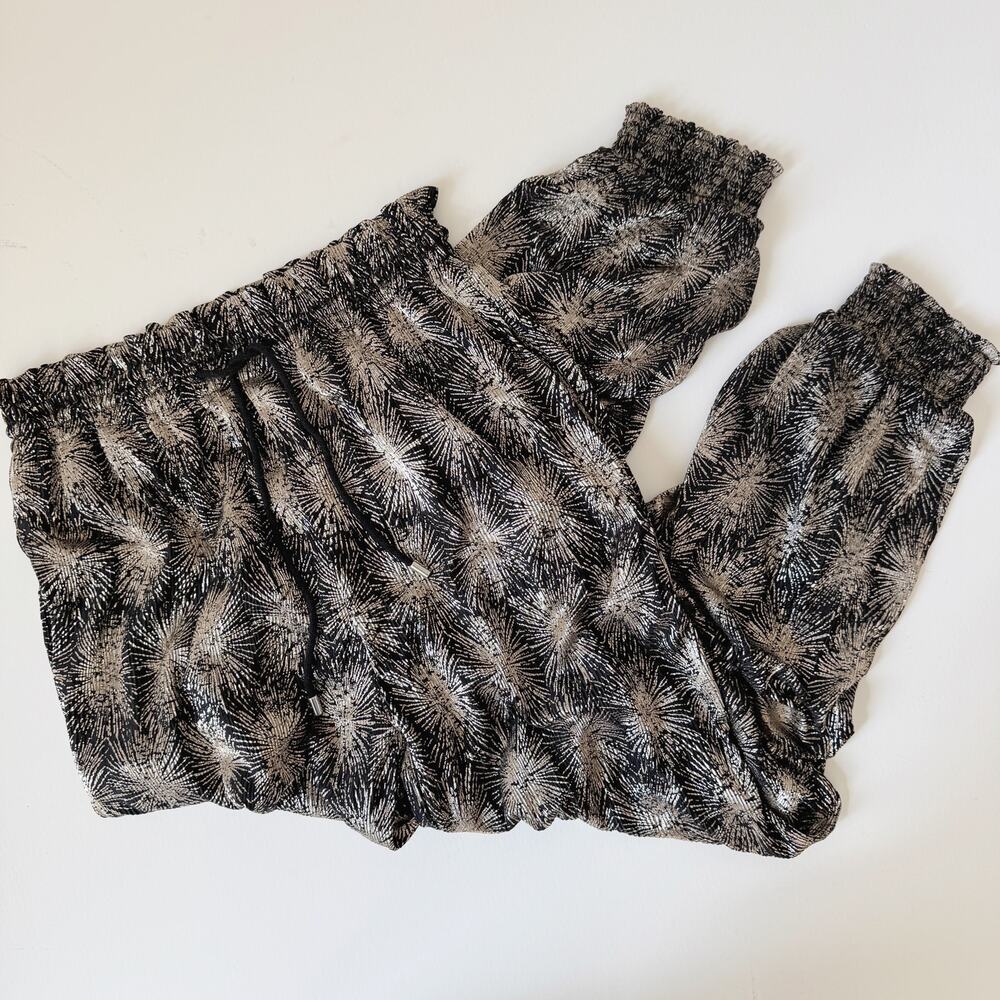 Antik Batik Free People Metallic Silver Pull On Jogger Grace Pants Size XS - Picture 3 of 9